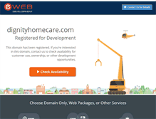 Tablet Screenshot of dignityhomecare.com